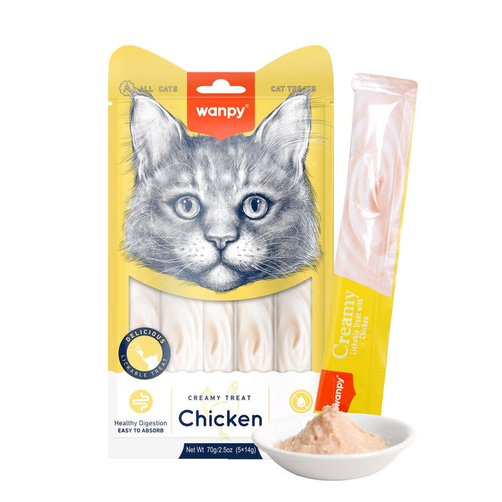 Wanpy Creamy Lickable Cat Treats – Chicken