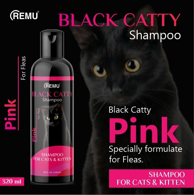 Remu Black Catty Shampoo Pink – Gentle Deep Cleansing for Cats