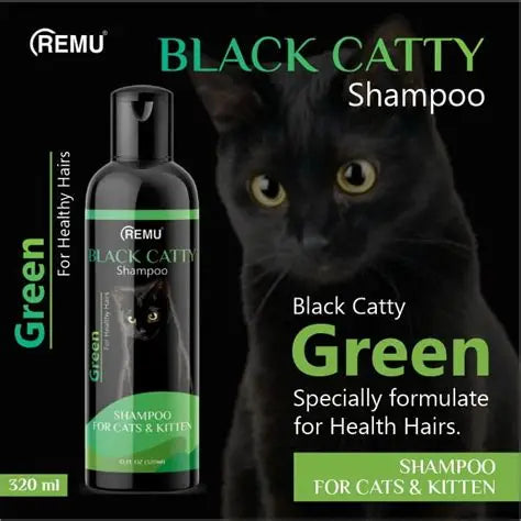 Remu Black Catty Shampoo Green – Gentle Deep Cleansing for Cats
