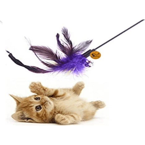 Cat Colourful Playing Stick – Interactive Cat Wand Toy for Play & Exercise