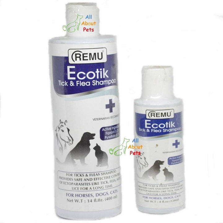 Remu Ecotik Tick & Flea Shampoo – 120ml & 400m &500ml | Gentle Protection for Cats & Dogs