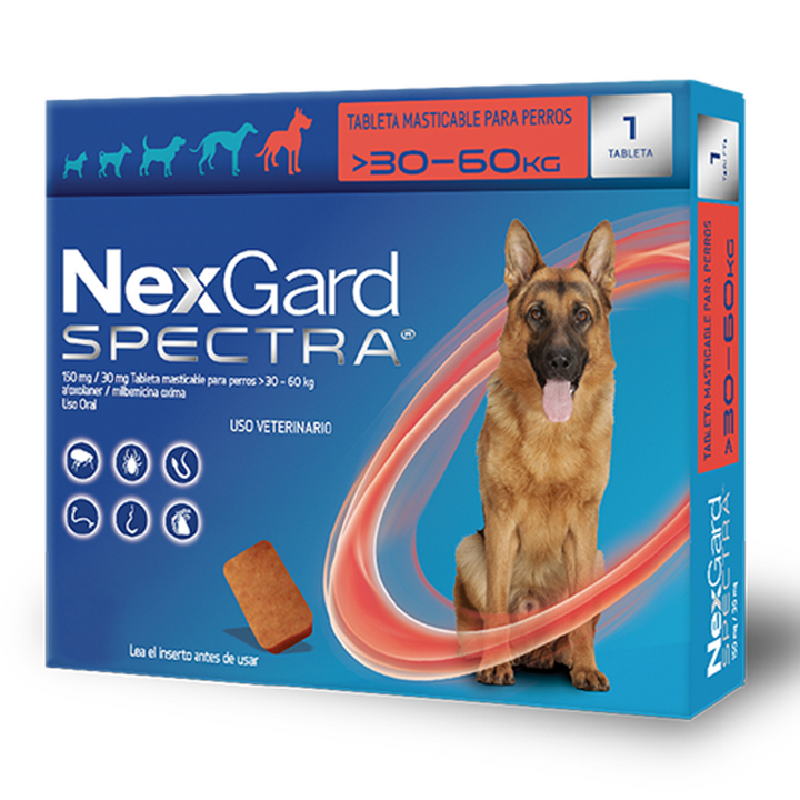 NexGard Spectra – 30-60kg | Broad-Spectrum Parasite Protection for Dogs