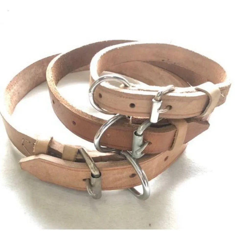 Pure Leather Collar for Dogs – Genuine Leather, Sizes S, M, L