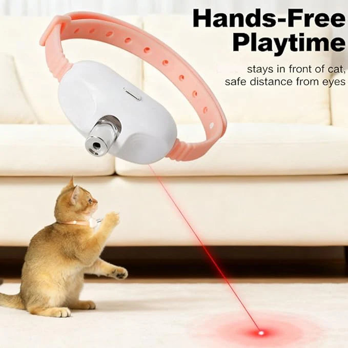 Rofus Luxury Cat Laser Collar – Hands-Free Interactive Cat Toy