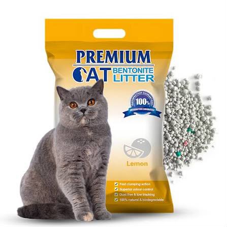 Premium Bentonite Cat Litter – Lemon 10L | Clumping Cat Litter