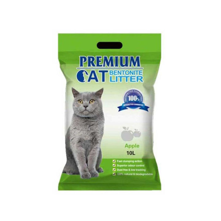 Premium Bentonite Apple Cat Litter  10L – Clumping Cat Litter with Apple Scent