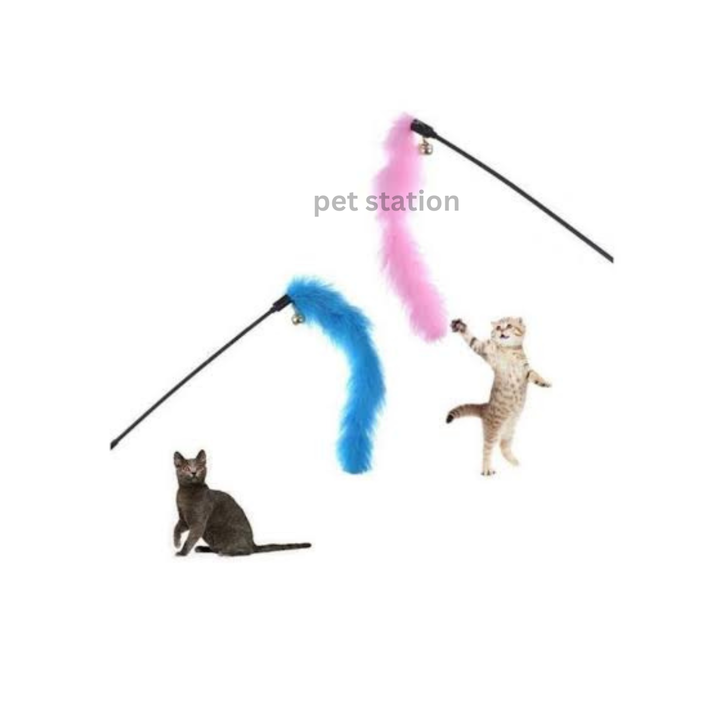 Cat Stick with Bell Interactive Toy Teaser Stick